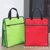 The elegant and simple vertical handbag is made of A4 plain weave material details Picture